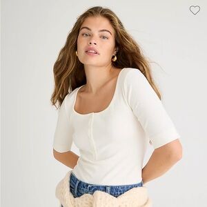 J. Crew Vintage Rib Henley T-shirt